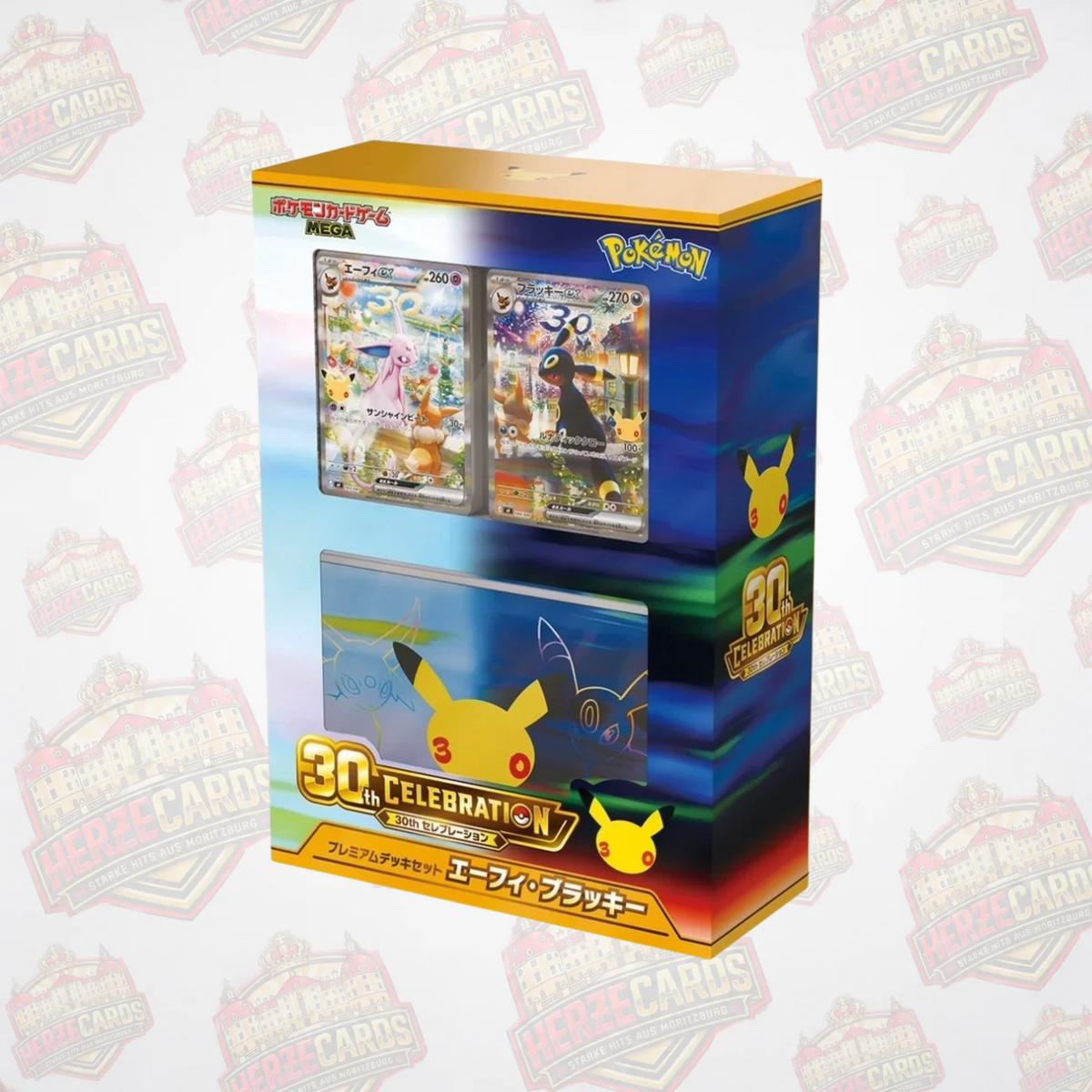 Pokémon 30th Celebration Premium Deck Set – Psiana & Nachtara Traditionell Chinesisch Sealed