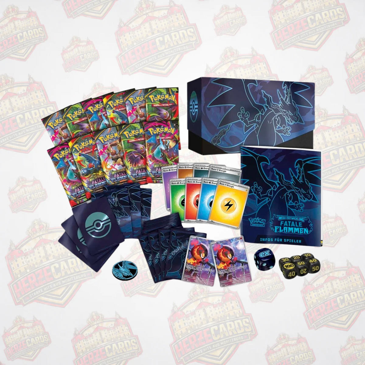 Pokémon Fatale Flammen Pokémon Center Top Trainer Box Deutsch Sealed