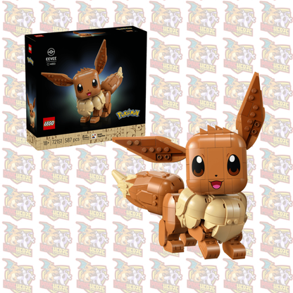 LEGO® Pokémon™ Evoli 72151 – Pokémon Bauset für Erwachsene mit beweglicher Evoli Figur 587 Teile