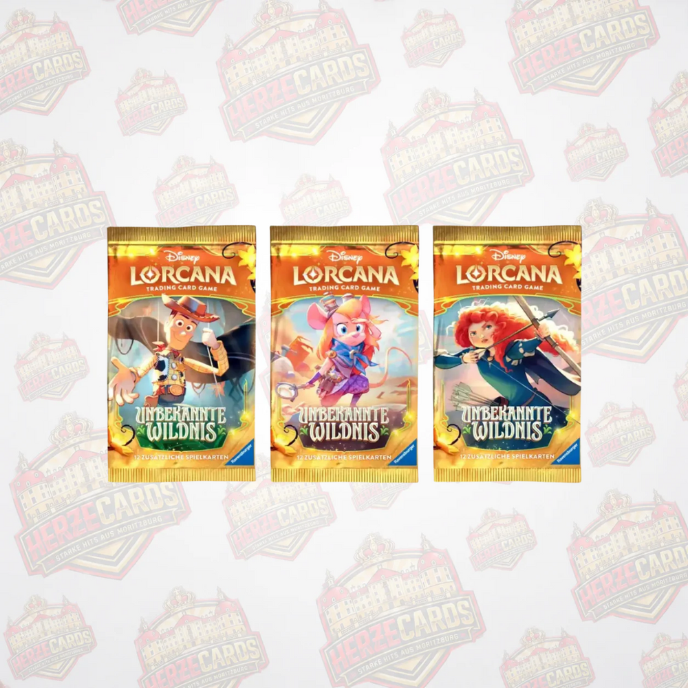 Disney Lorcana Unbekannte Wildnis Display oder Einzelbooster Deutsch Sealed