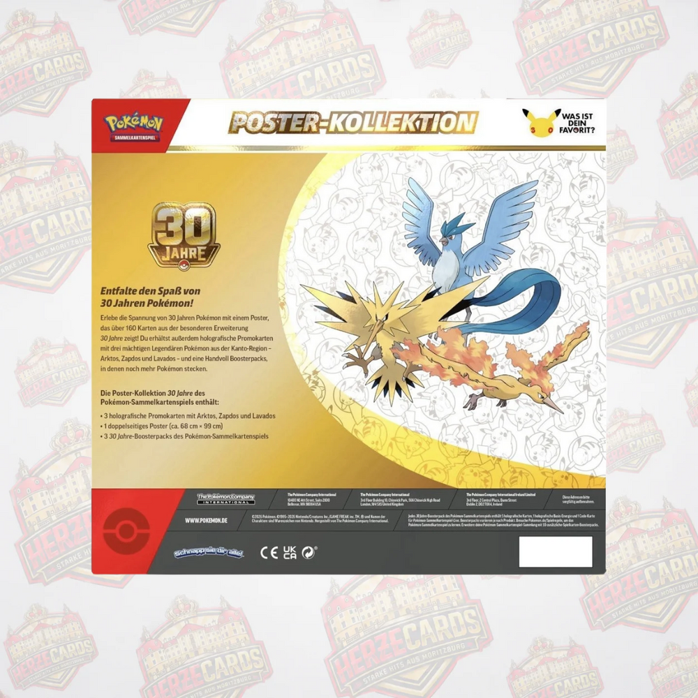 Pokémon 30th Celebration Poster Collection – 30 Jahre Jubiläum – Englisch