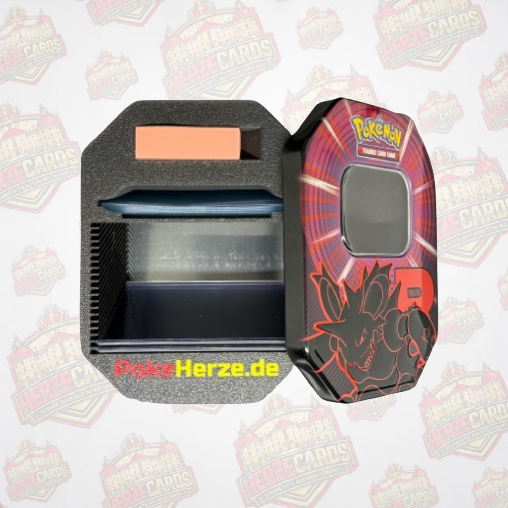 Tin Box Organizer Pokémon -3D gedruckter Einsatz für 25 Toploader + Sleeves
