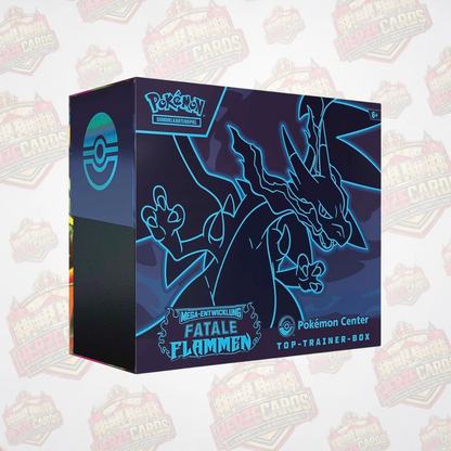 Pokémon Fatale Flammen Pokémon Center Top Trainer Box Deutsch Sealed