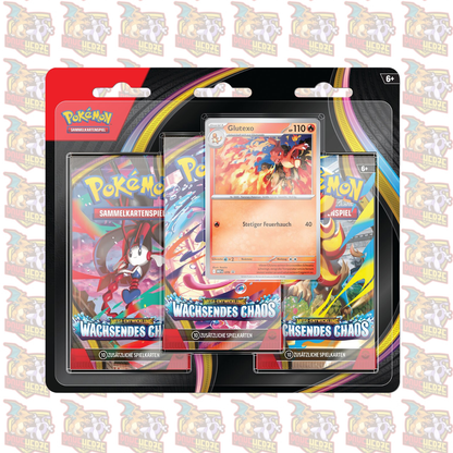 Pokemon Wachsendes Chaos 3er BlisterPromo Deutsch Sealed