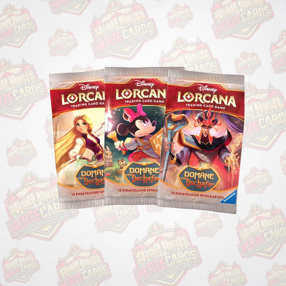 Disney Lorcana Domäne von Dschafar Booster Display oder Einzelbooster Deutsch Ravensburger Sealed